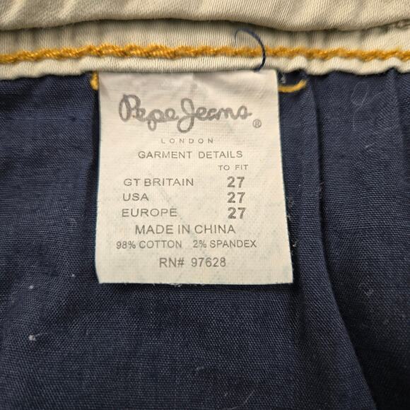 Pepe Capri Jeans Low Rise Topaz Stone Embellished Pockets size 27 Distressed - Picture 11 of 12